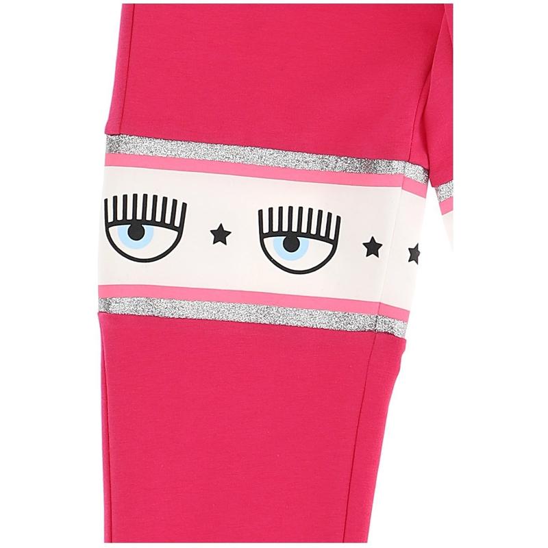 Chiara Ferragni Kids Girls Fuchsia Eyes Joggers