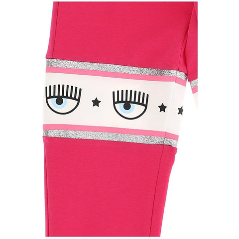 Chiara Ferragni Kids Girls Fuchsia Eyes Joggers