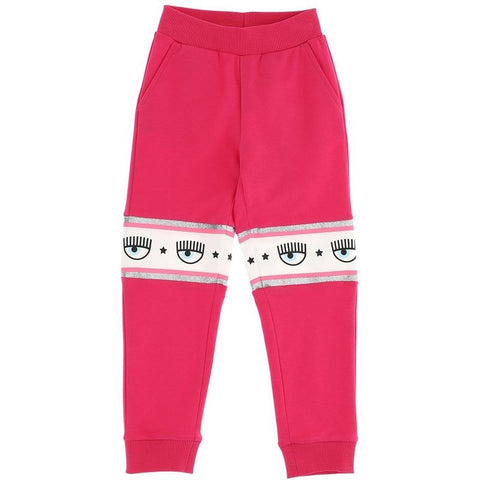 Chiara Ferragni Kids Girls Fuchsia Eyes Joggers