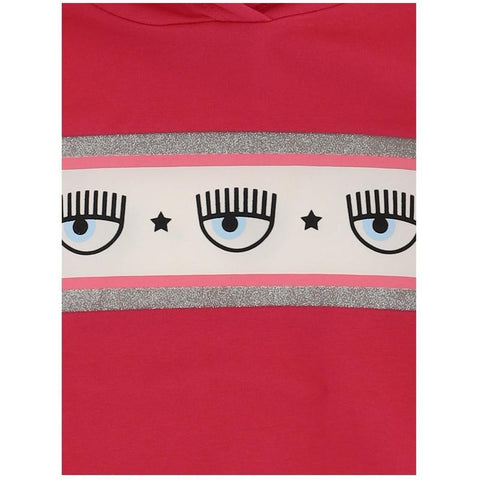 Chiara Ferragni Kids Girls Fuchsia Pink Eyes Hoodie