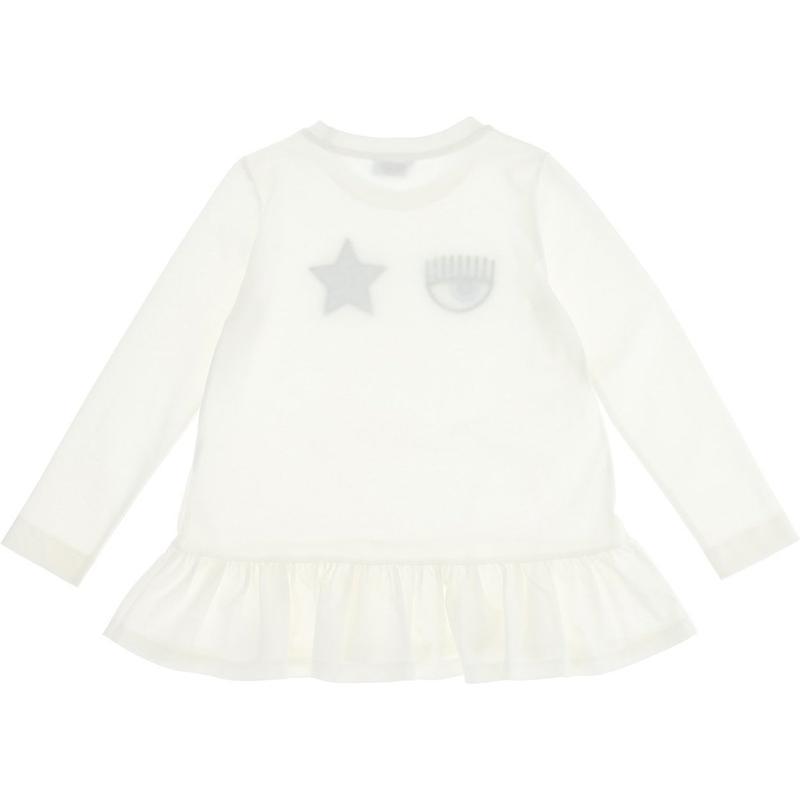 Chiara Ferragni Kids Girls Ivory Eye Star Tunic