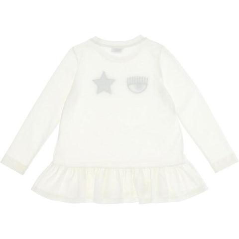 Chiara Ferragni Kids Girls Ivory Eye Star Tunic