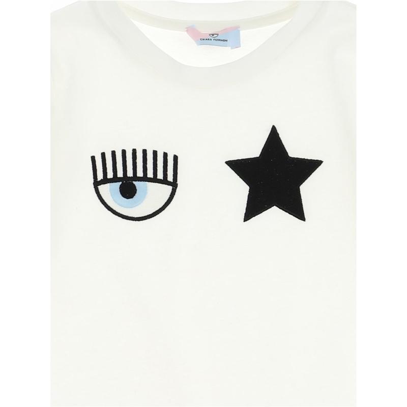 Chiara Ferragni Kids Girls Ivory Eye Star Tunic