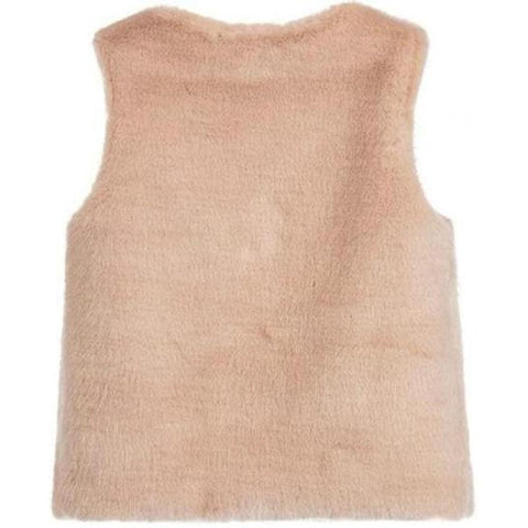 Chloe Apricot Faux Fur Gilet