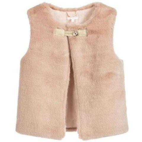 Chloe Apricot Faux Fur Gilet