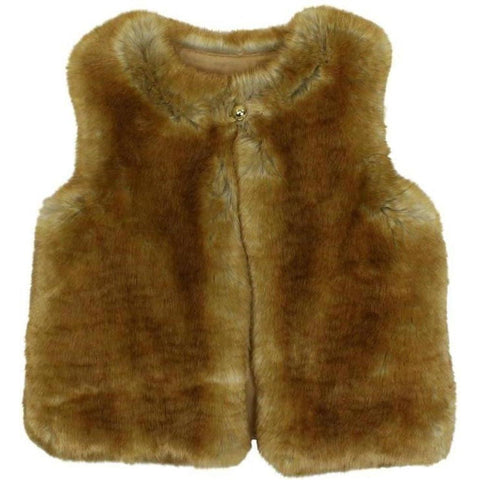 Chloe Brown Faux Fur Gilet