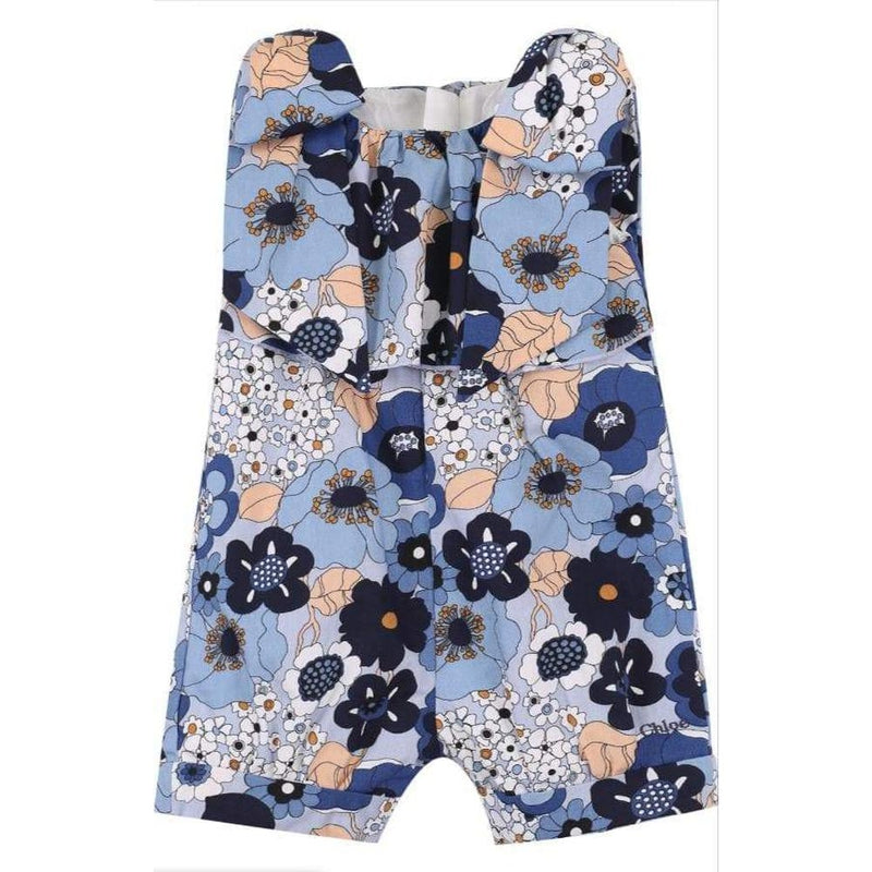 Chloe Girls Blue Floral Romper