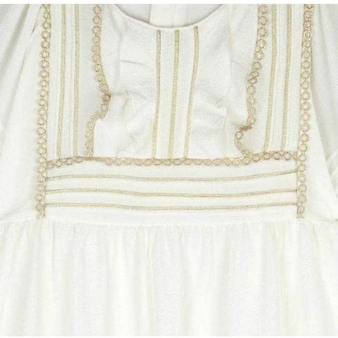 Chloe Girls Ivory & Gold Dress