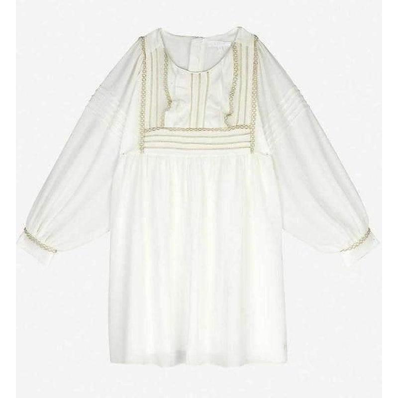 Chloe Girls Ivory & Gold Dress