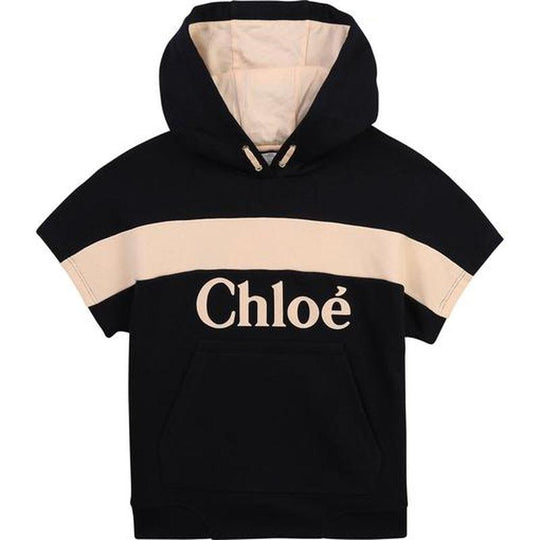 Girls Navy Logo Hoodie