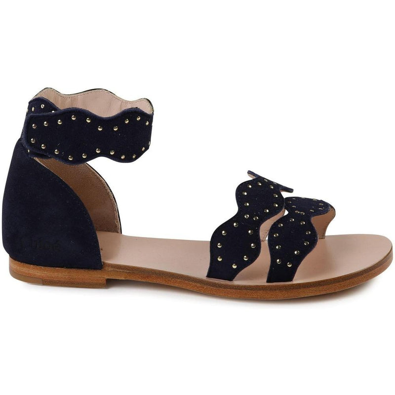 Chloe Girls Navy Sandals