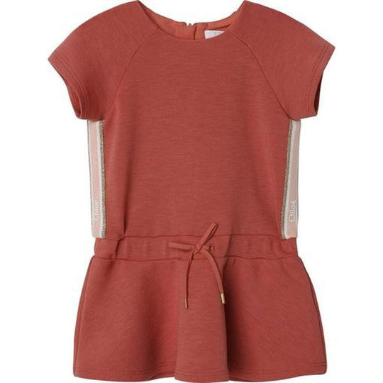 Girls Orange Logo Jersey Dress