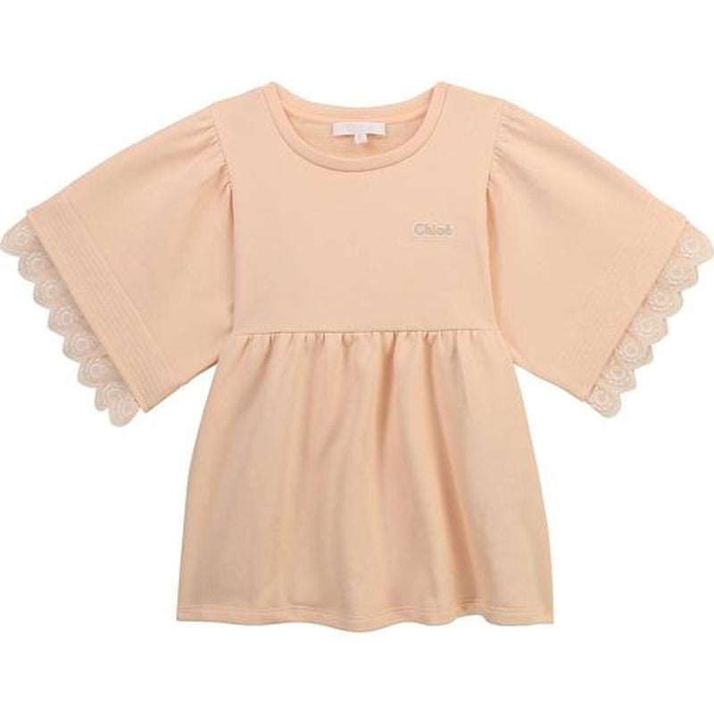 Chloe Girls Peach Embroidered Top