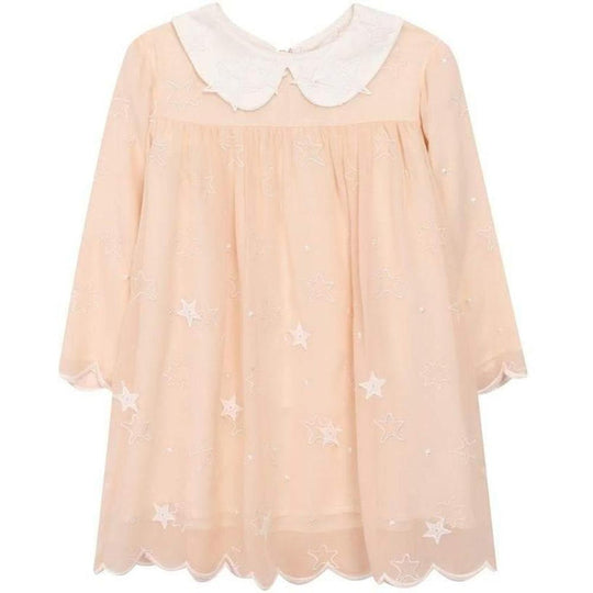 Girls Peach Star Dress