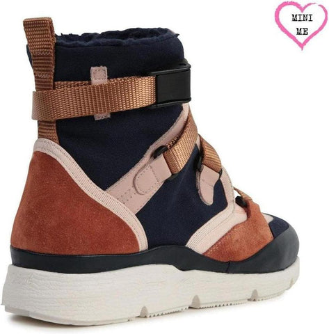 Chloe Girls Pink & Navy Sonnie Hi-Top Trainers