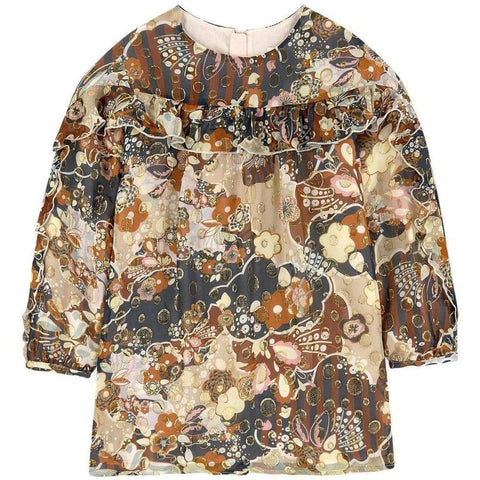 Chloe Girls Silk Printed Dress