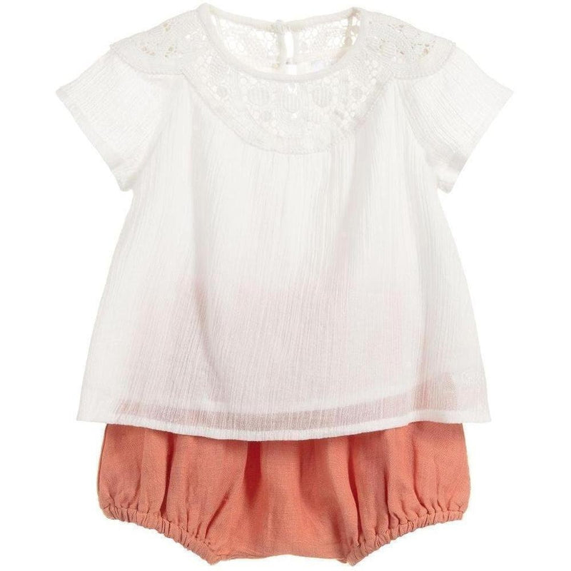 Chloe Ivory Blouse & Shorts