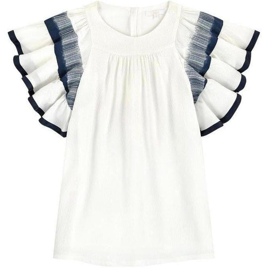 Ivory & Blue Silk Dress