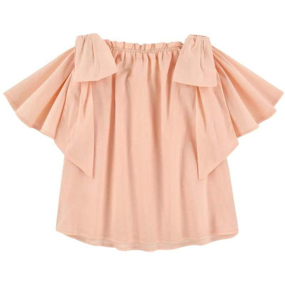 Chloe Peach Dress With Bows