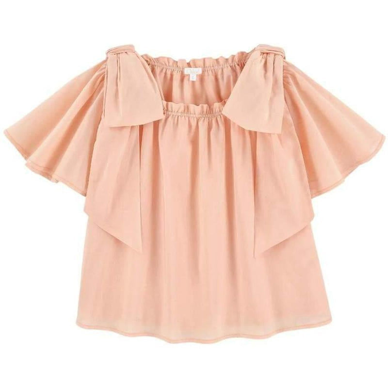 Chloe Peach Dress With Bows