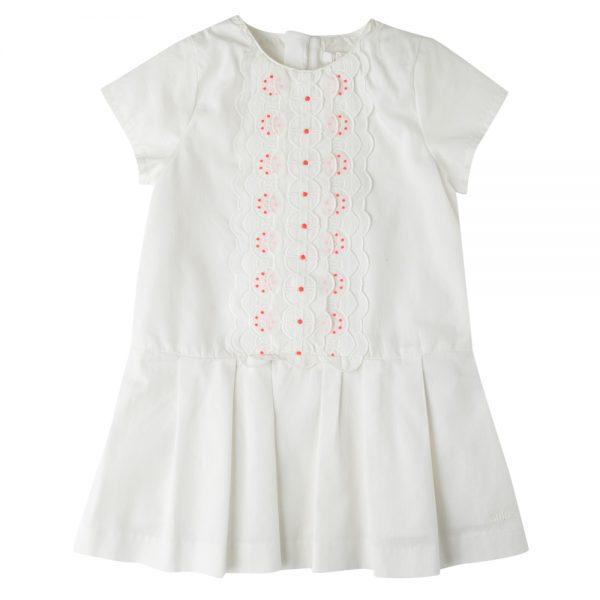 Chloe White Short Sleeve Brush