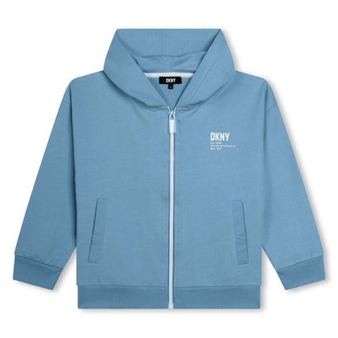 DKNY Boys Blue Zip Up Hoodie