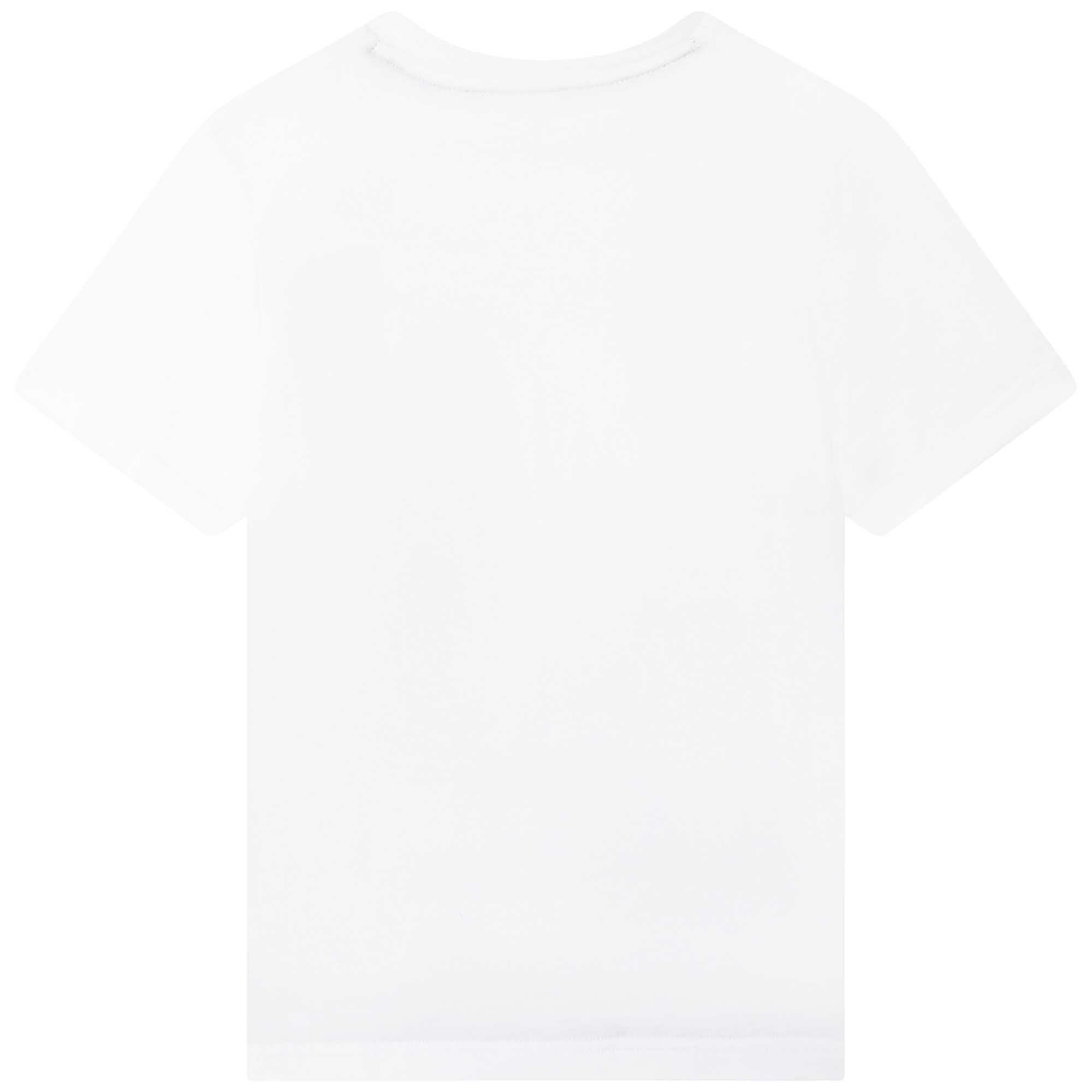 DKNY Boys White Cotton Logo T-Shirt