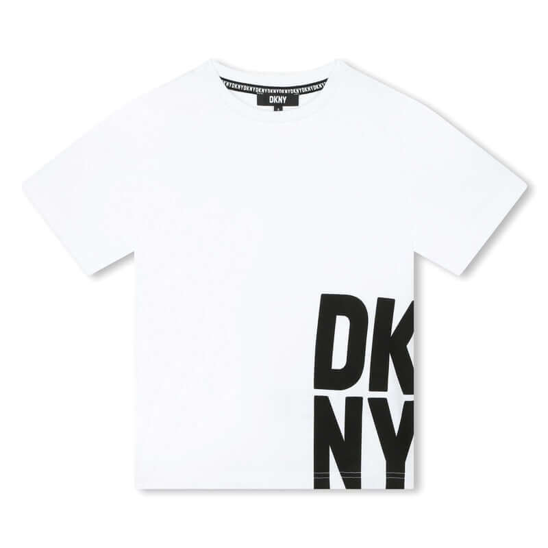 DKNY Boys White Short Sleeve T-Shirt