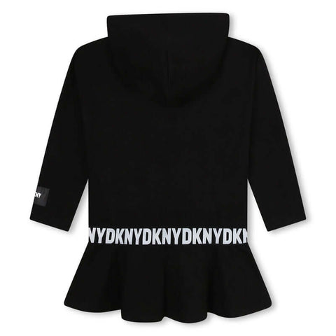 DKNY Girls Black Hooded Dress