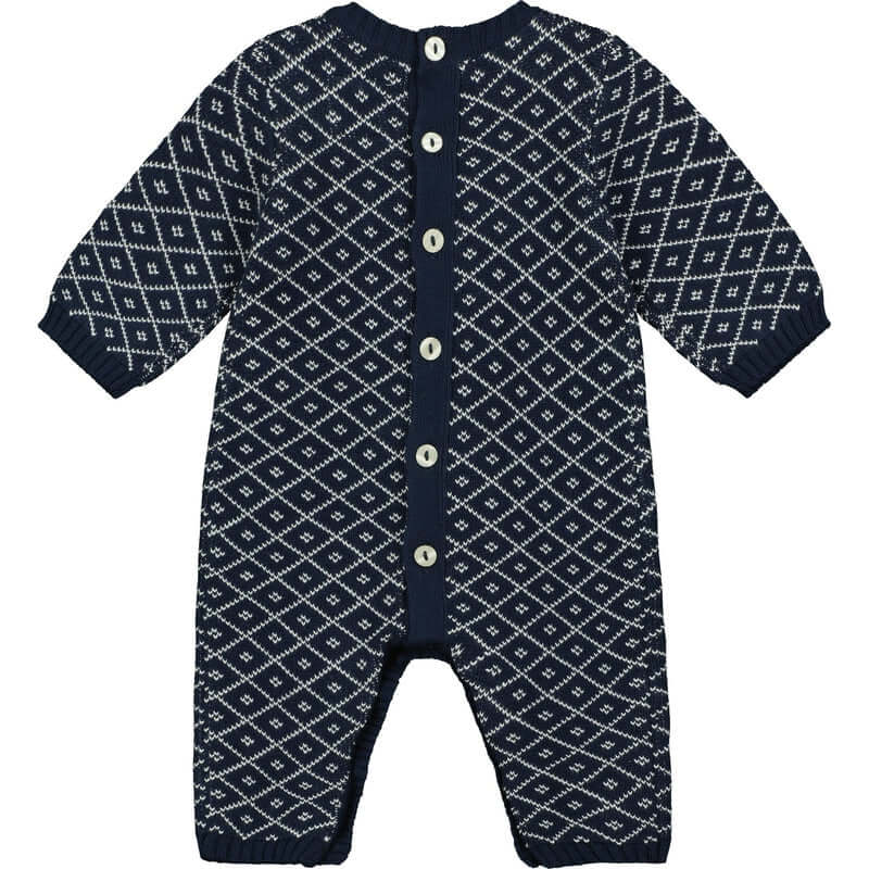 Emile Et Rose Baby Boys Navy Everett Knitted Babygrow Set