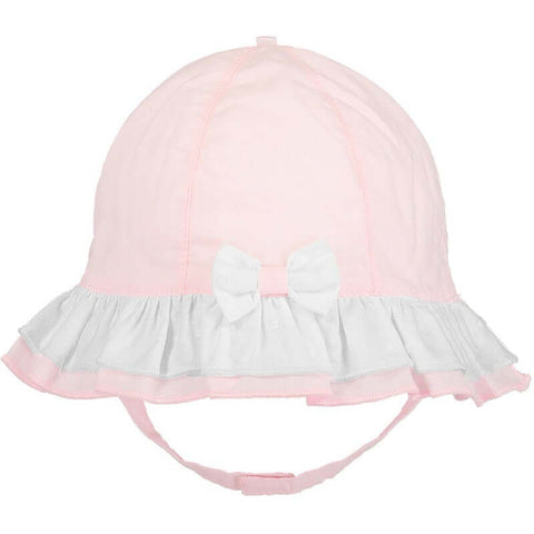 Emile Et Rose Girls Pink Embroided Sun Hat