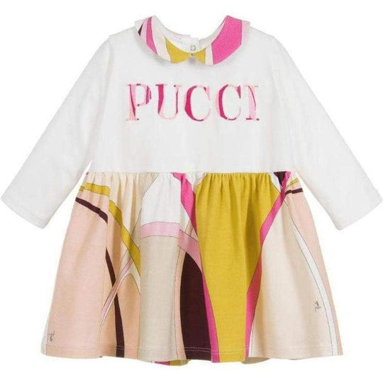 Baby Girls Ivory & Fuschia Dress