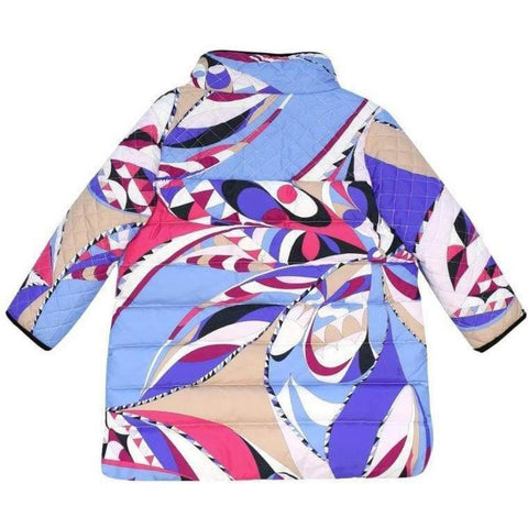 Emilio Pucci Girls Blue & Pink Puffer Jacket