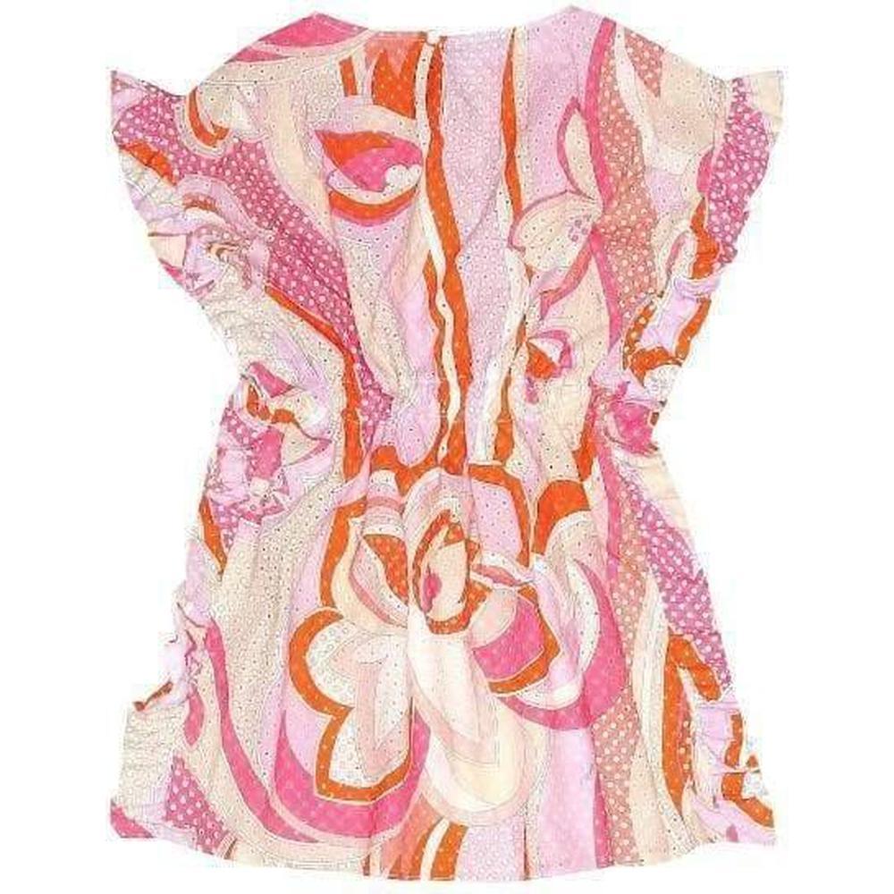 Emilio Pucci Girls Fuchsia & Orange Kaftan