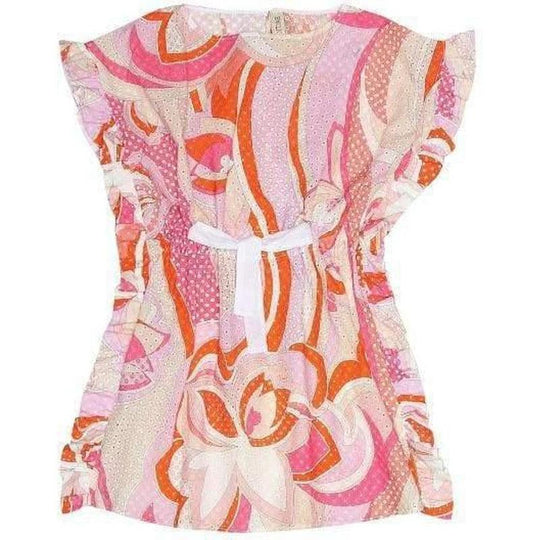 Girls Fuchsia & Orange Kaftan