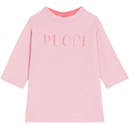 Girls Pink Logo Dress