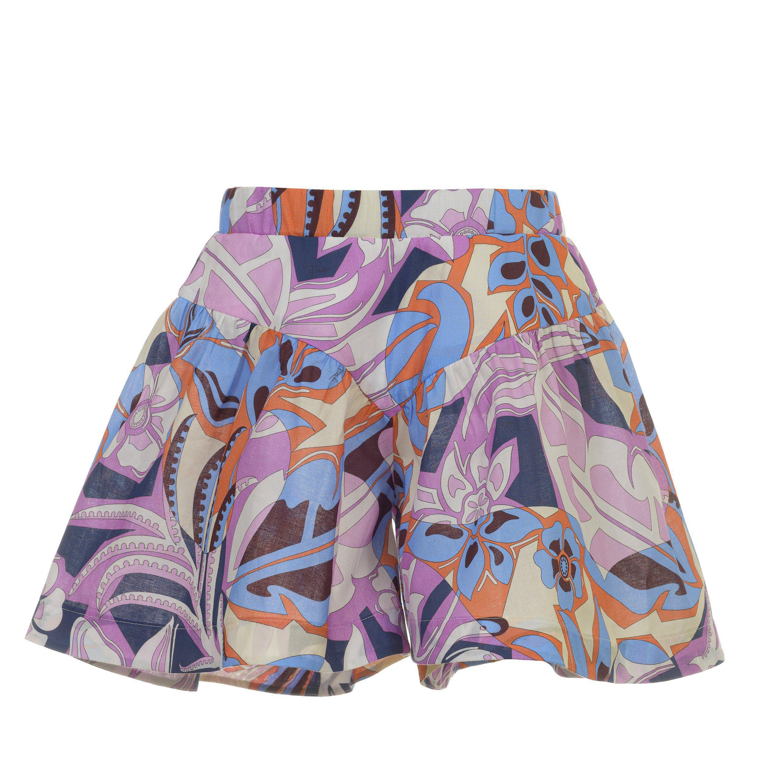 Emilio Pucci Girls Purple Patterned Short