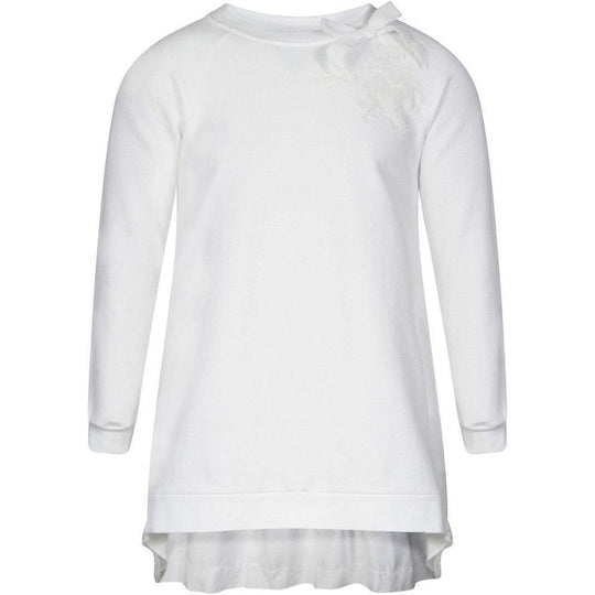 Ermanno Scervino White Long Sleeve Dress