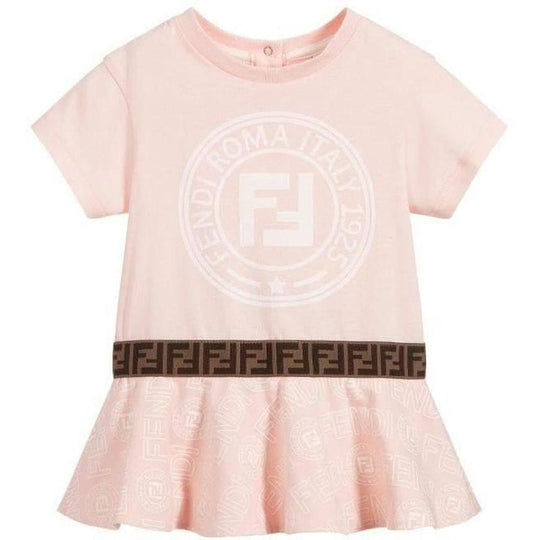 Baby Girls Pink Logo Jersey Dress
