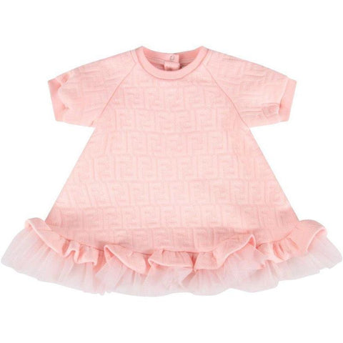 Baby Girls Pink Logo Tulle Dress Baby Girls Pink Logo Tulle Dress