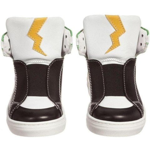 Fendi Boys Black Hi-Top Trainers