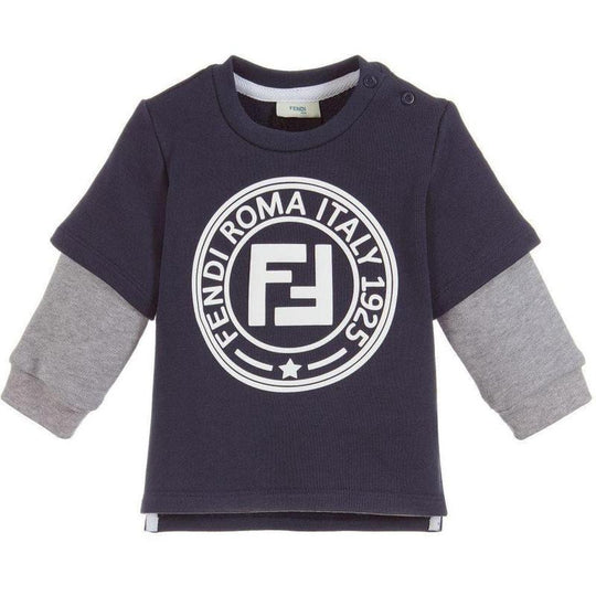 Boys Navy And Grey Sweatshirt