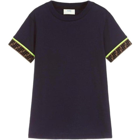 Fendi Boys Navy Logo T-shirt