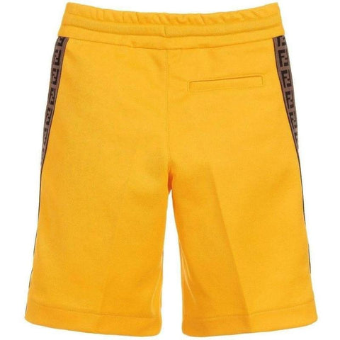 Fendi Boys Yellow Bermuda Shorts