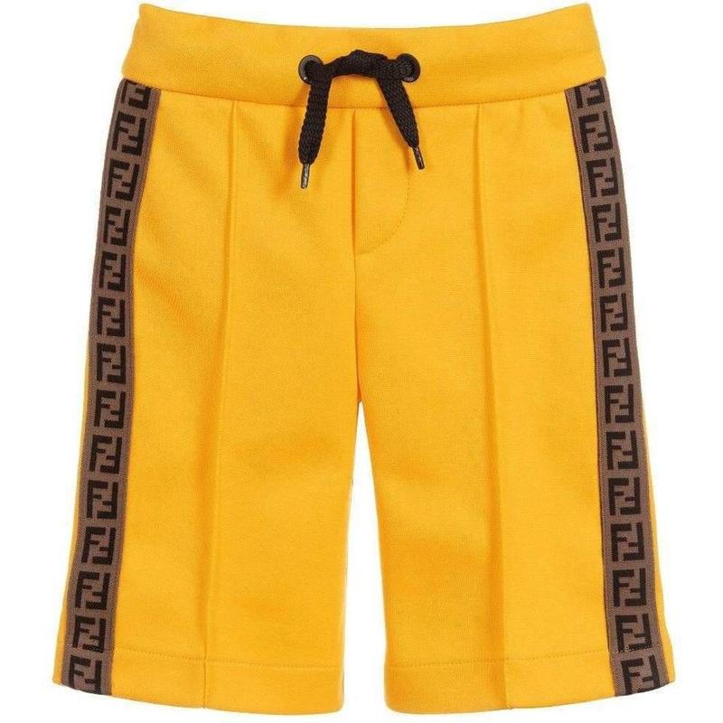 Fendi Boys Yellow Bermuda Shorts