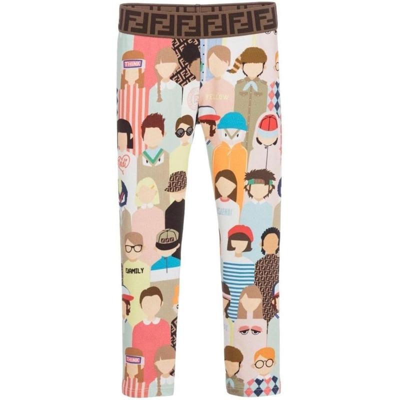 Fendi Girls Fendi Print Leggings