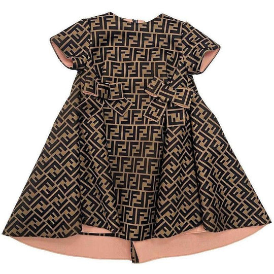 Girls 'FF' Logo Neoprene Dress