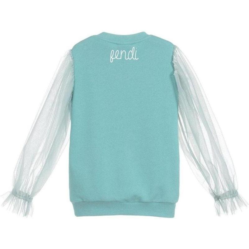 Fendi Girls Green Sweatshirt