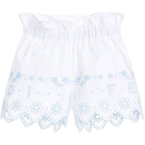 Fendi Girls White Cotton Shorts