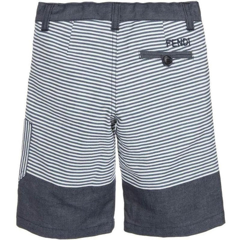 Fendi Kids Boys Navy/White Stripe Short